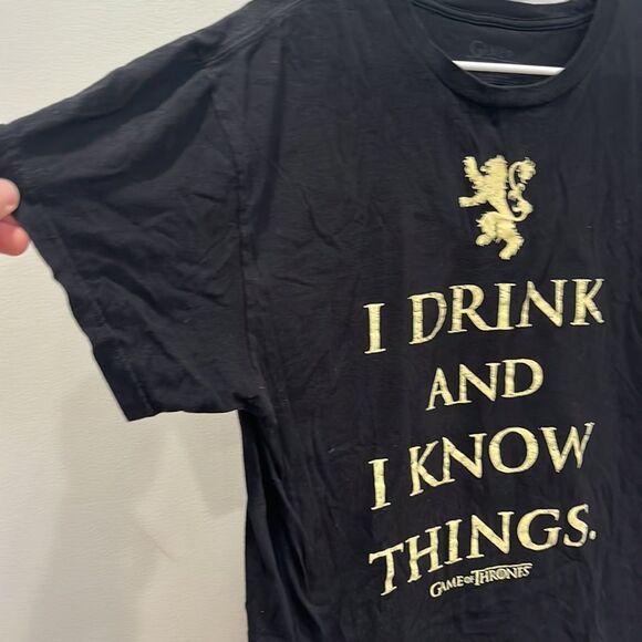 Game Of Thrones Men's XL Black Gold Short Sleeve T-Shirt - Picture 4 of 8
